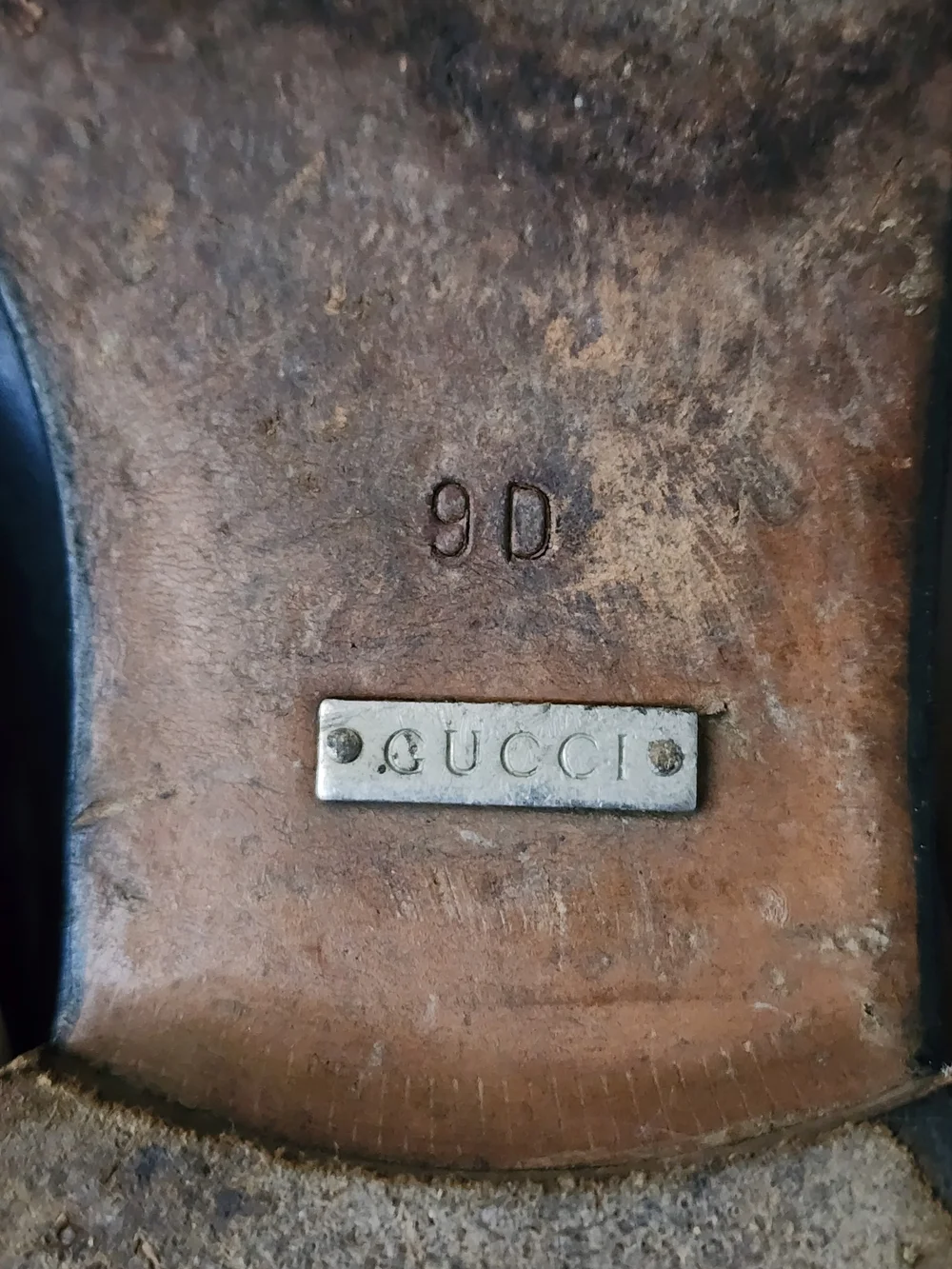 Gucci Vintage Men's Horsebit Loafers Black Leather Made in Italy US 9D
